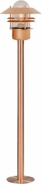 Nordlux Blok Copper Outdoor Post Light for Garden and Terrace, E27, IP54, Saltwater Resistant