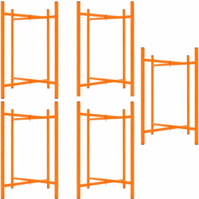 T-Mech Steel Mortar Board Stands, Orange, Height: 75 cm, Pack of 5