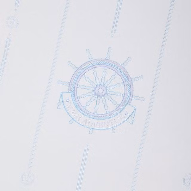 Livingandhome Nautical Maritime 3D Embossed Non-Woven Wallpaper Roll in Blue and White