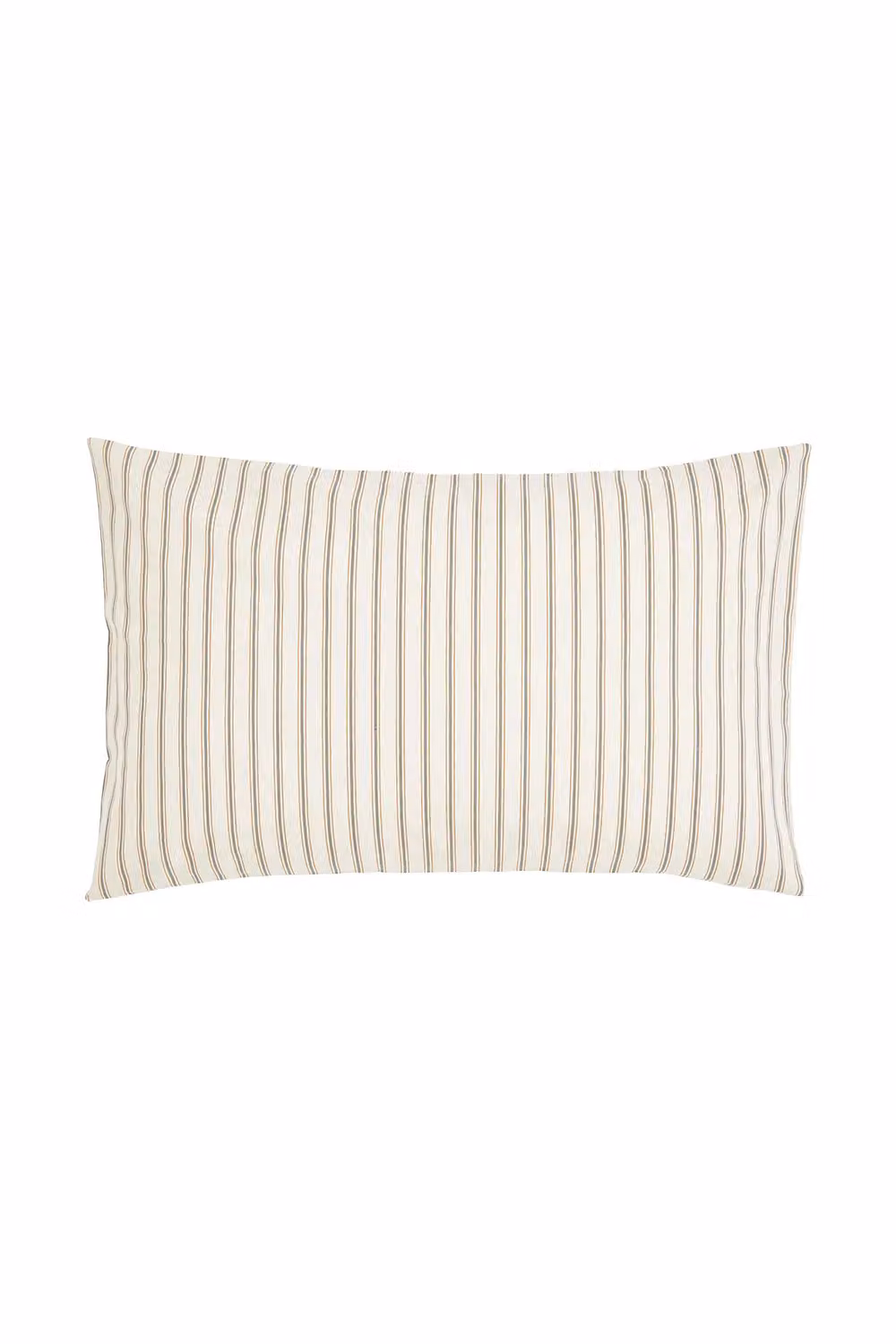 Helena Springfield Ticking Stripe Cotton Duvet Cover and Pillowcase Set in Grey and Brown, W: 200 x D: 200 cm – 3