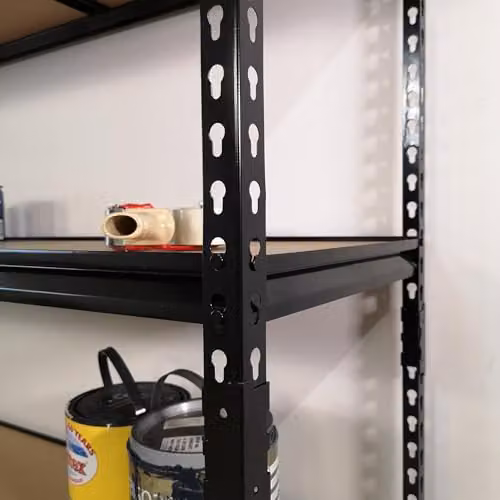 Samuel ALEXANDER Heavy Duty 5 Tier Metal Shelving Storage Racking Unit, Black, W: 122 cm, H: 183 cm, D: 46 cm – 3