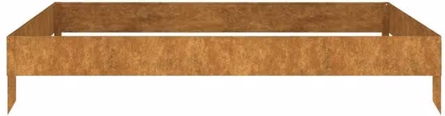 Berkfield Home Garden Corten Steel Raised Bed in Brown, W/D/H: 100 x 100 x 18.5 cm – 1