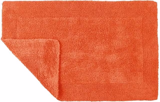 Allure Bath Fashions Elegance Reversible Heavyweight Cotton Bath Mat in Terracotta, W: 53 cm x D: 85 cm – 1