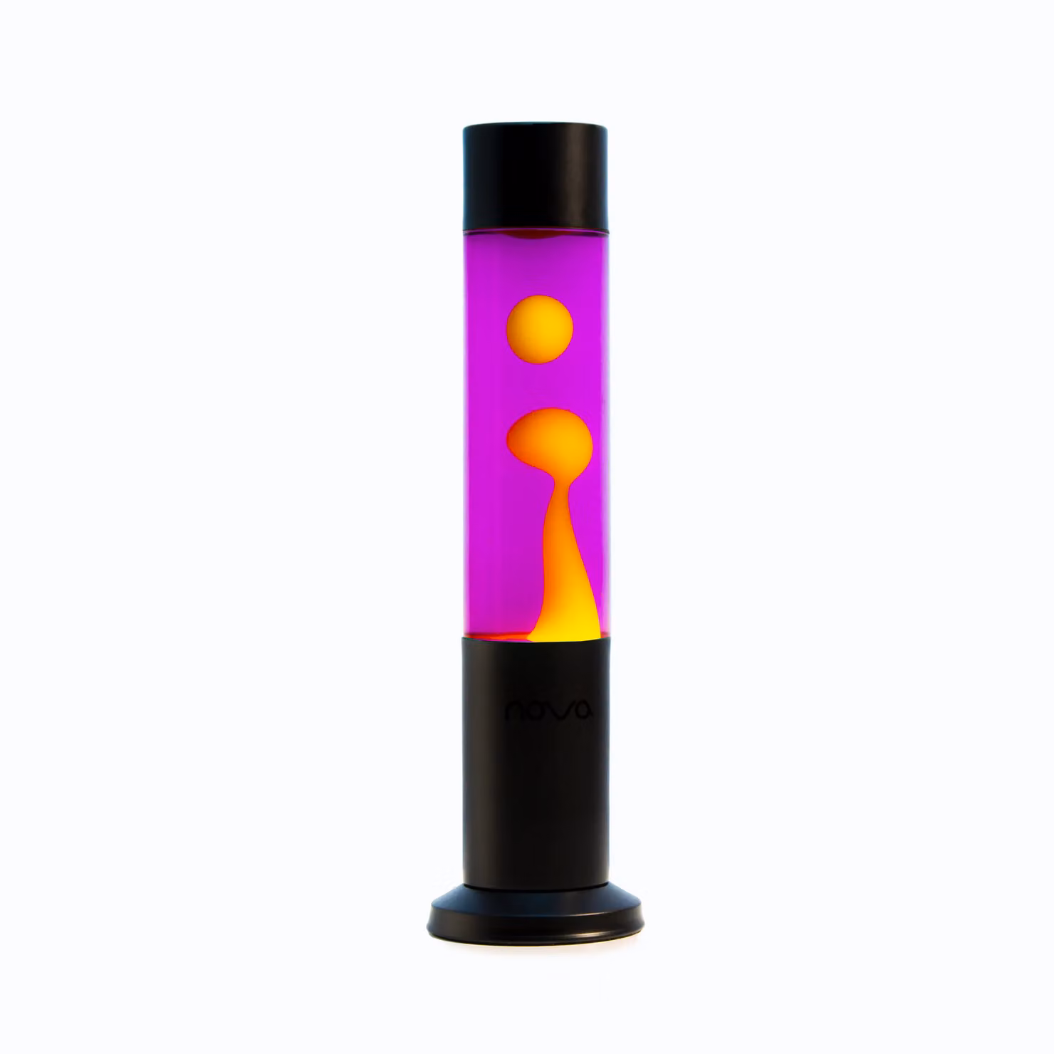 Nova Lighting Lava Lamp with Purple Liquid and Yellow Wax in a Black Base – 2