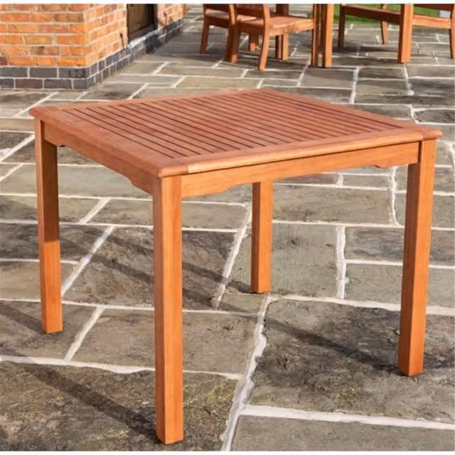 Cheshire Square Wood Dining Table in Brown – 1