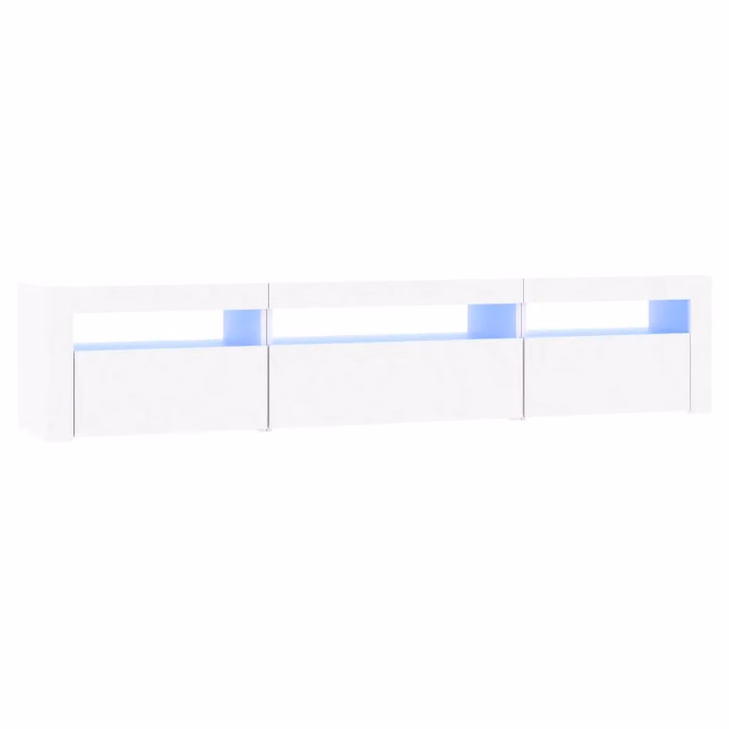 Berkfield Home Modern White Glossy TV Cabinet with LED Lights W/D/H: 195 x 40 x 40 cm – 2