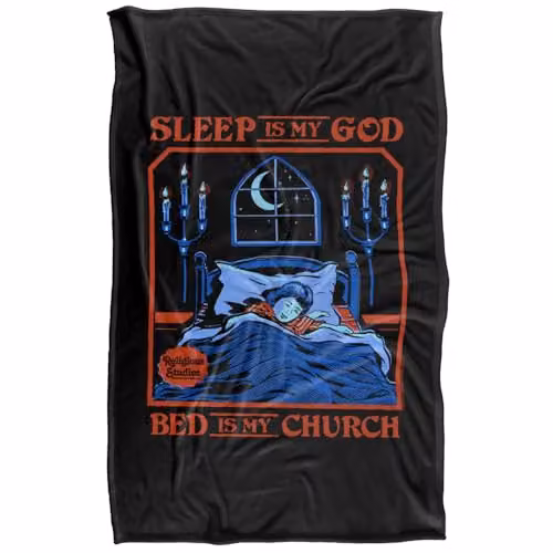 Steven Rhodes Sleep Is My God Super Soft Fleece Throw Blanket, Multicolour, W/D/H: 91 x 147 cm – 5