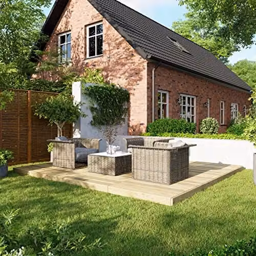 Powersheds Premium Wooden Decking Kit in Brown