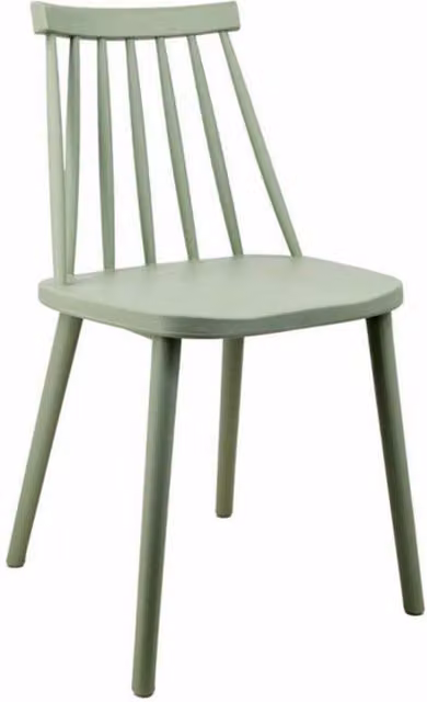 Lemon Pavilion Furniture and Decor Kyra French Plastic Chair in Green, W43 x D46 x H80 cm