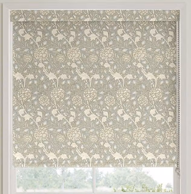 William Morris At Home Wild Tulip Semi-Transparent Made to Measure Roller Blind, Green Floral Polyester