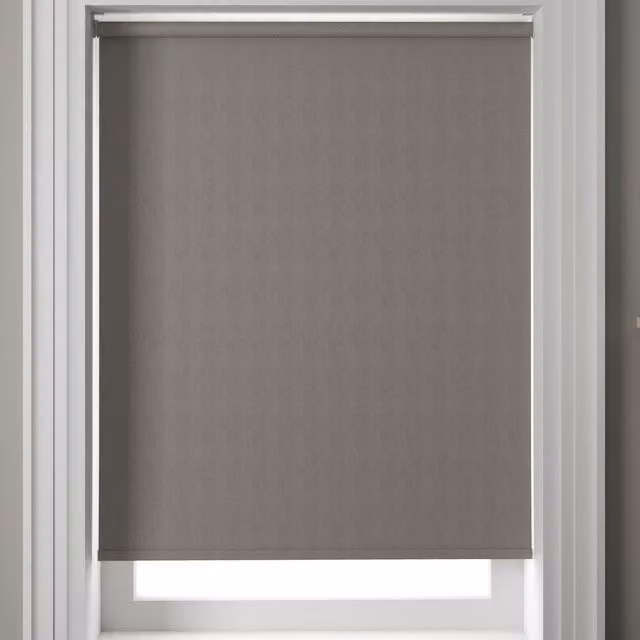 Terrys Plain Blackout Textile Roller Blind in Grey