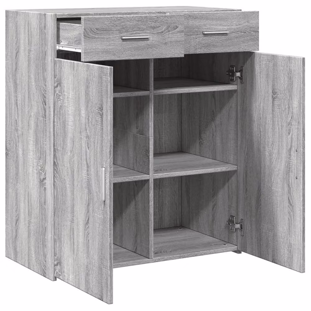 Berkfield Home Grey Sonoma Sideboard, W: 80 cm, D: 42.5 cm, H: 93 cm – 2