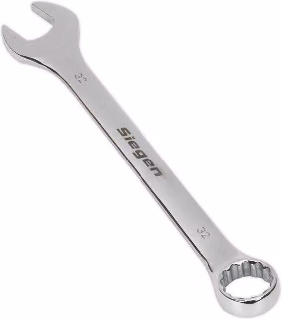 Loops 32mm Combination Spanner in Silver Chrome Vanadium