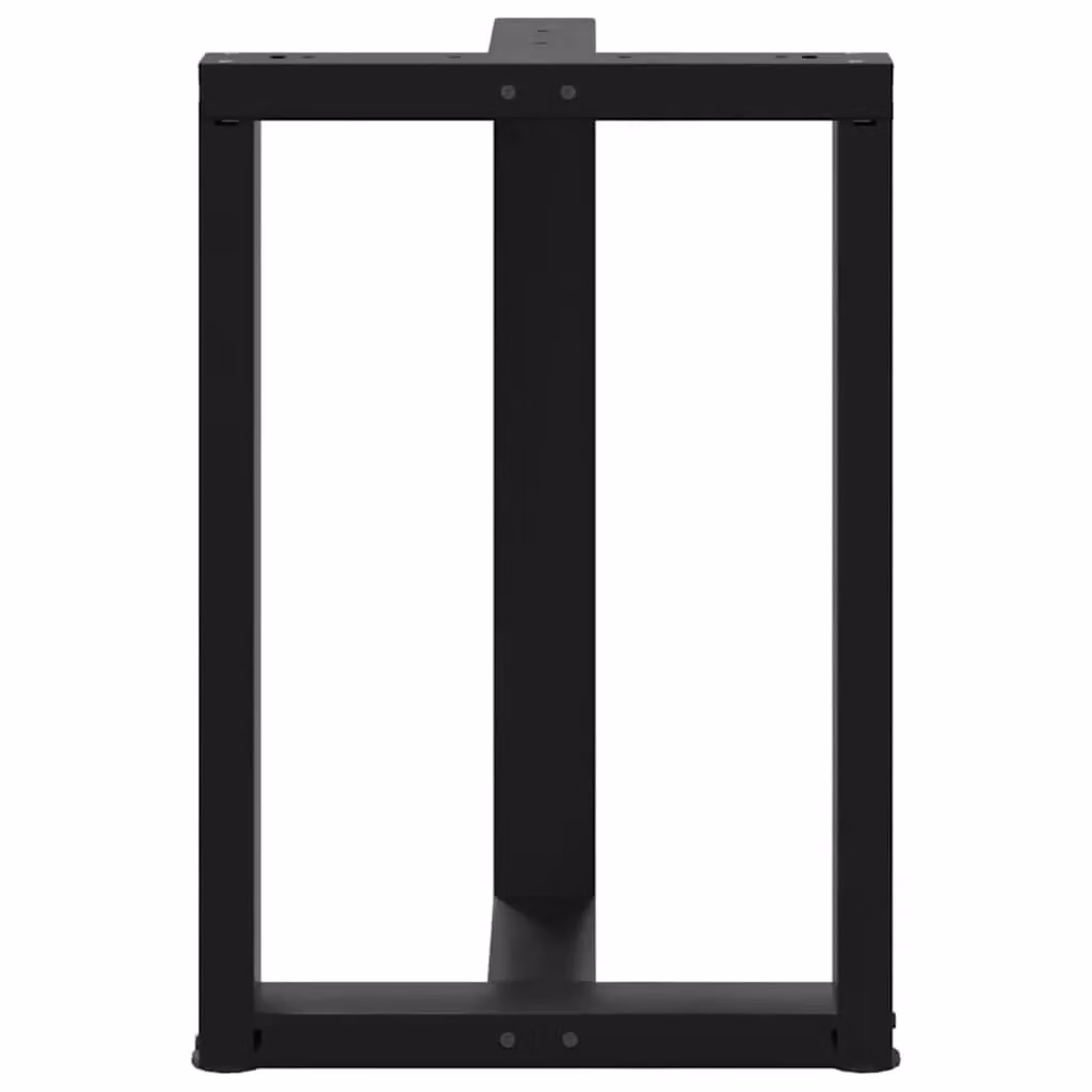 Berkfield Home T-Shaped Dining Table Legs, 2 Piece Set, Black Steel, W: 50 cm, D: 35 cm, H: 72.5 cm – 4