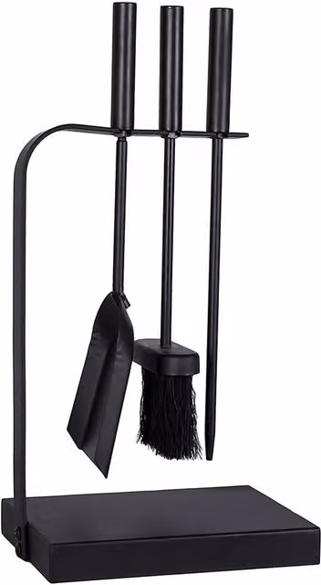 Fire Vida Aston 4-Piece Metal Fire Companion Set in Black and Grey – 6