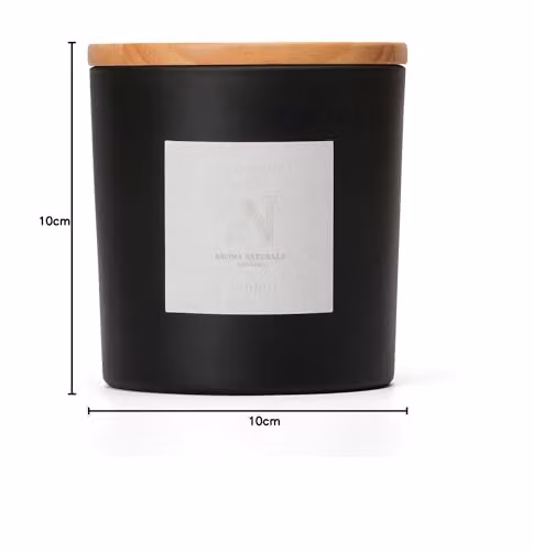 Aroma Naturals Fruity and Gourmand Scented Glass Candle in Black and Transparent – 3