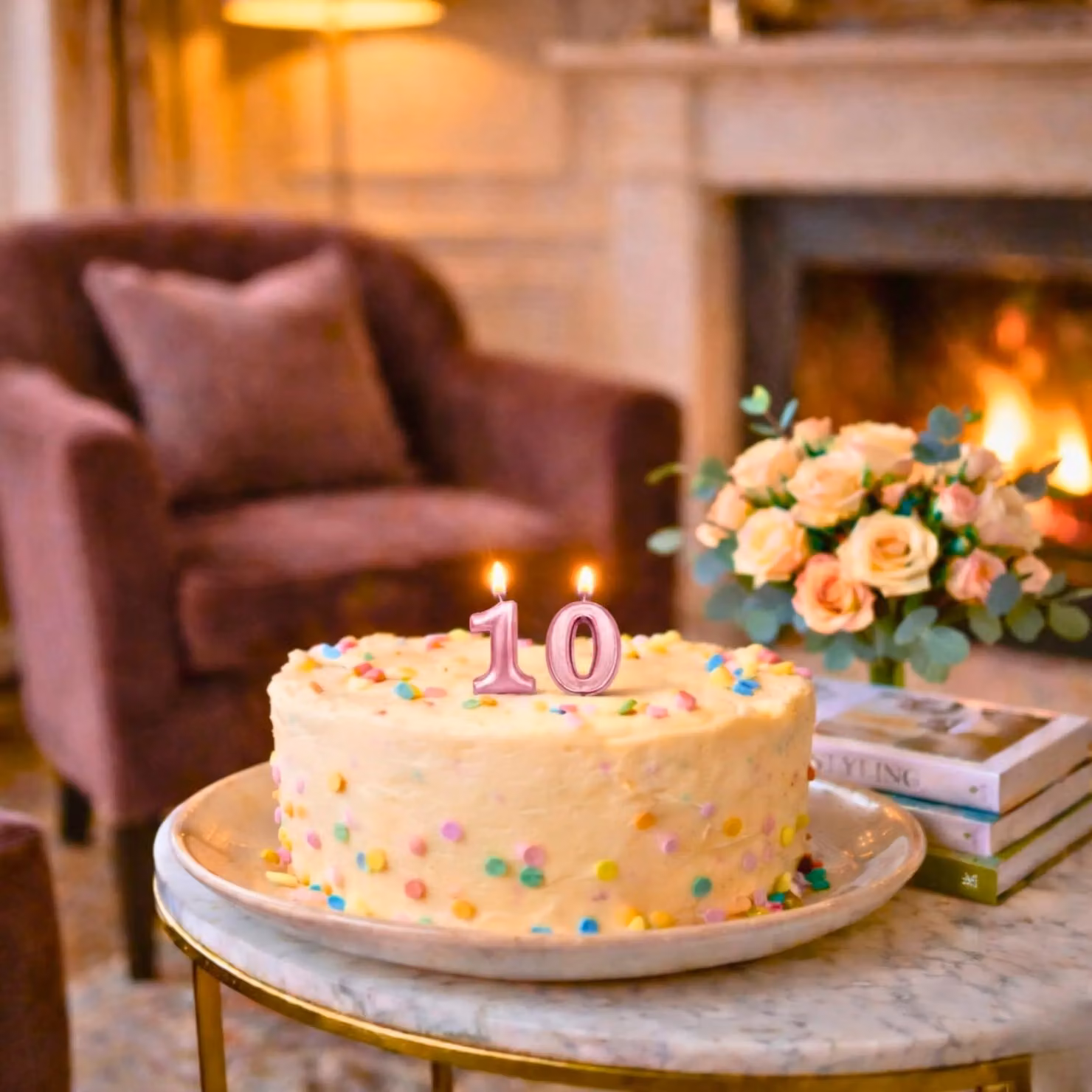 Shatchi Pink Number 0 Birthday Cake Topper Candle – 6