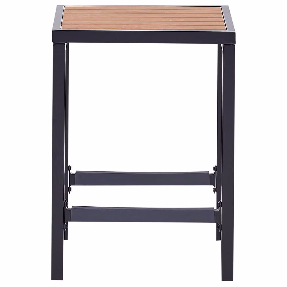 Wyld and Coco Polywood Garden Stool with Matte Black Steel Base – 3
