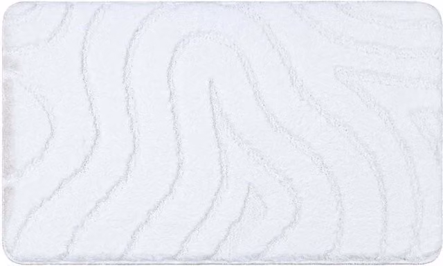 RugsX White Bath Mat, W/D/H: 80 x 50 x 2.5 cm – 1