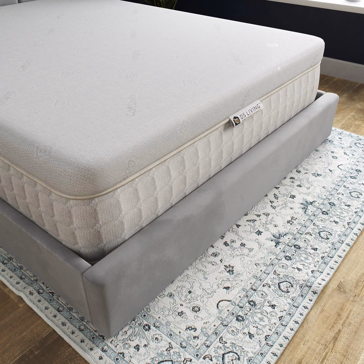 DS Living Essential 5cm Thick Memory Foam Mattress Topper in White, Double Size – 3