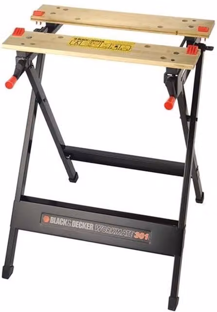 Black & Decker WM301 Workmate Foldable Bench with Vice in Black and Multicolour