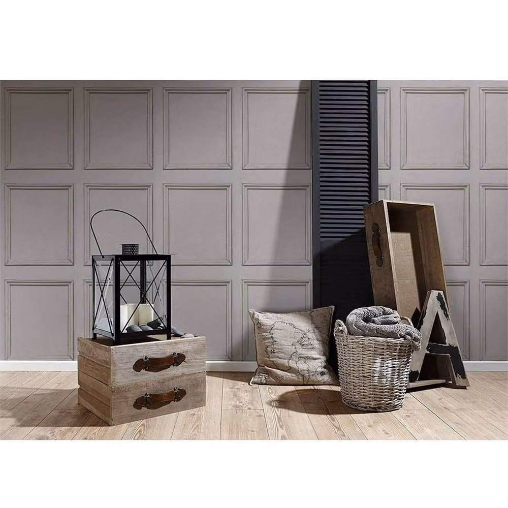 A.S. Création Grey Wood Look Panelling Wallpaper Roll – 2