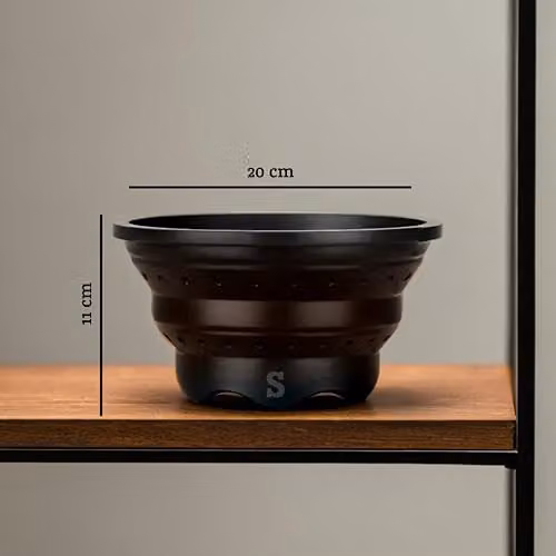 Orsina Collapsible Silicone Colander and Steamer in Black – 3