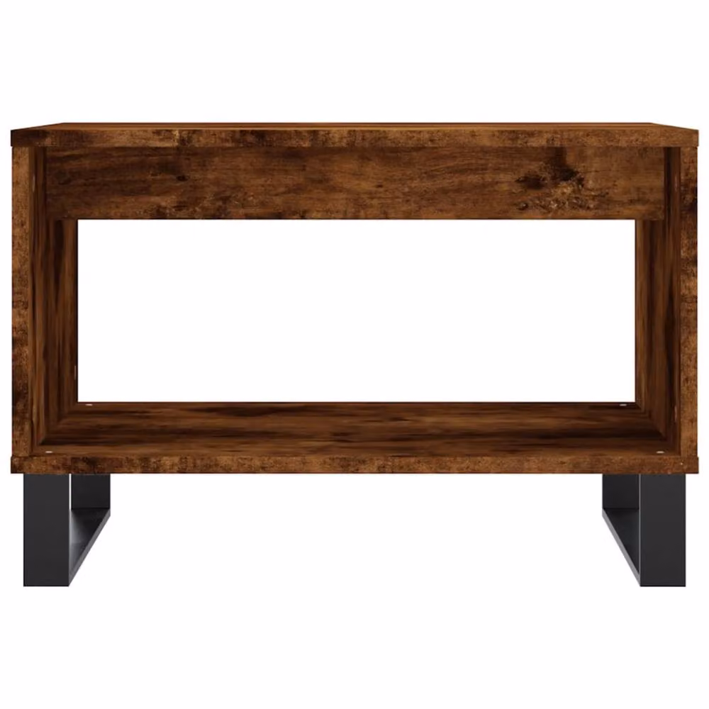 Berkfield Home Smoked Oak Coffee Table in Brown, W: 60 cm, D: 50 cm, H: 40 cm – 4