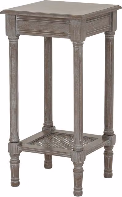 KDMK Modern Square Rattan Side Table in Brown