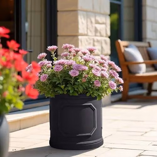 IDEALIST Grey Faux Lead Reinforced Stone Planter, 30 cm, 15 L – 3