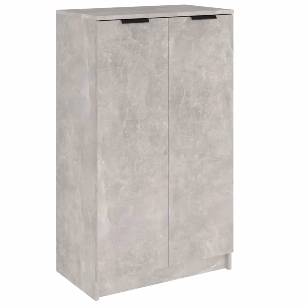 Berkfield Home Modern Grey Wall Mounted Shoe Cabinet with Hinged Doors, W/D/H: 59 x 35 x 100 cm – 2