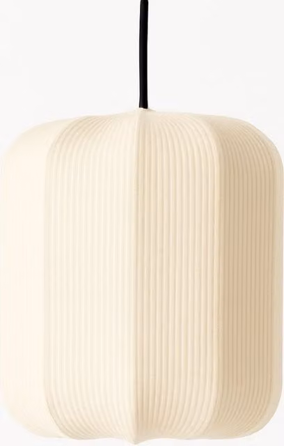 CGC Lighting Modern Cylinder Ribbed Fabric Lampshade in Beige, W/D/H: 30 x 32 x 40 cm – 1
