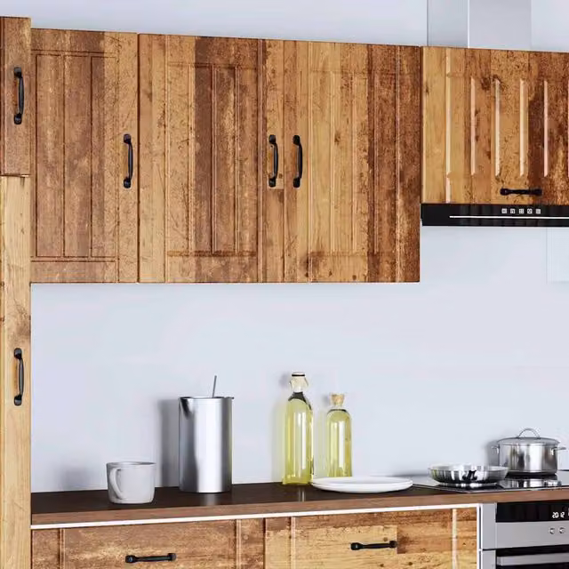 Berkfield Home Lucca Kitchen Wall Cabinet in Old Wood Brown, W/D/H: 60 x 25 x 80 cm – 1