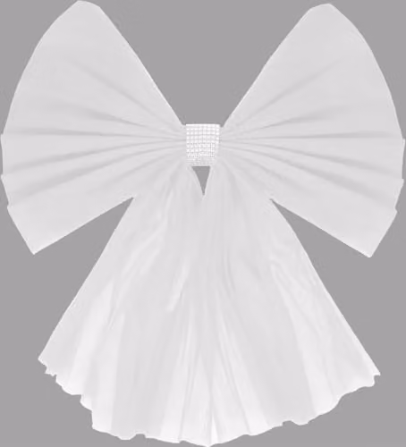 SHATCHI White Diamante Giant Christmas Door Bow Decoration for Weddings, Parties and Home Decor – 3