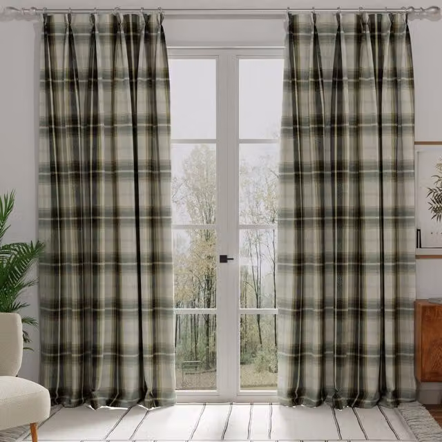 Terrys Balmoral Made to Measure Opaque Fabric Panel Curtain in Grey