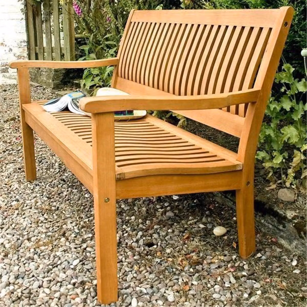 Cheshire Willington 2 Seater Deluxe Garden Bench in Brown – 3