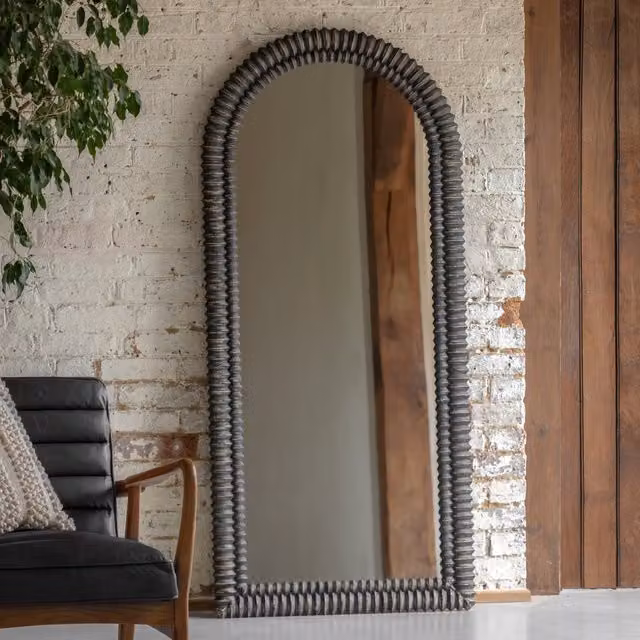 Terrys Pimlico Arch Leaner Mirror, Black, W: 77 cm, H: 170 cm