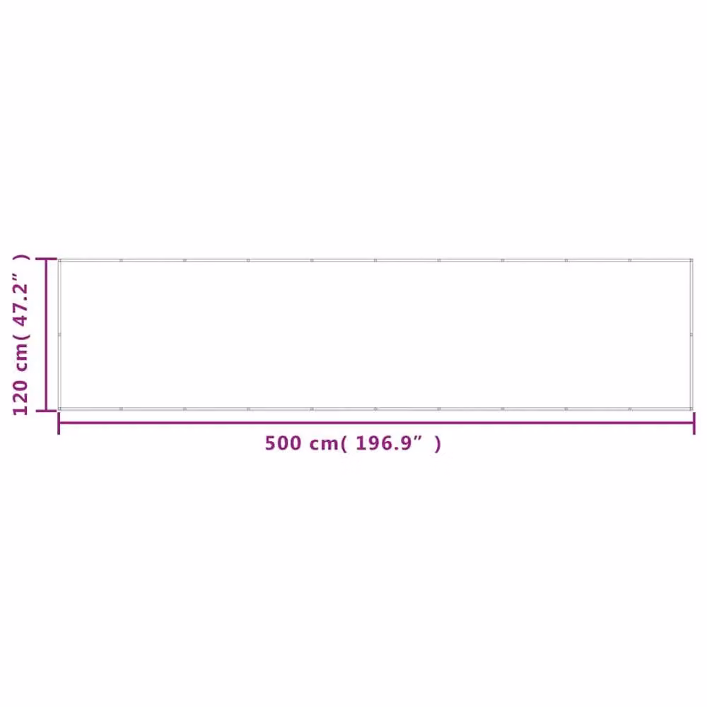 Berkfield Home Balcony Cover, Light Grey, W: 500 cm, H: 120 cm – 3