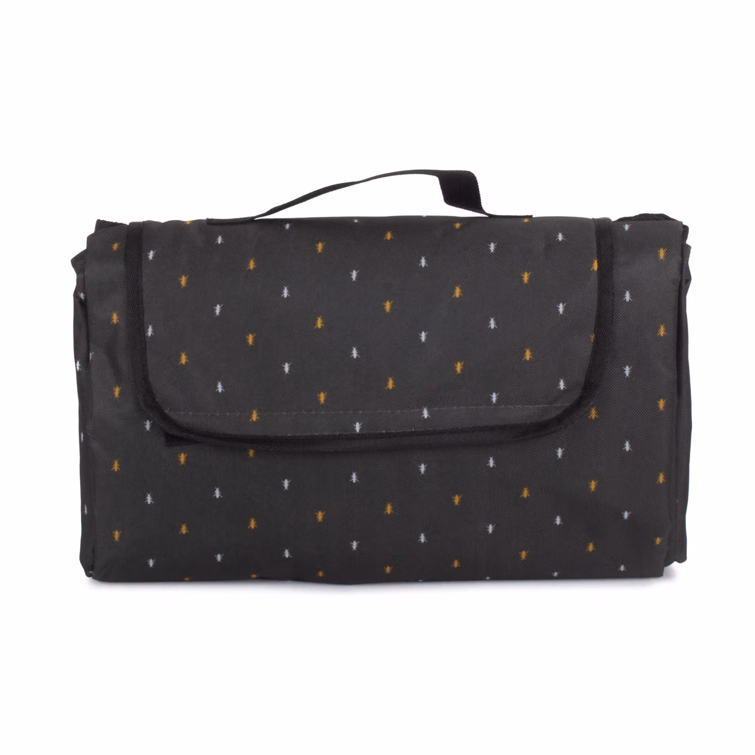 Red Hamper Nature Pattern Picnic Blanket in Black and Brown with Waterproof Underside and Carry Bag – 2
