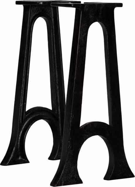 Berkfield Home Arched Base A-Frame Cast Iron Bench Legs, 2 Pieces, Black – 1