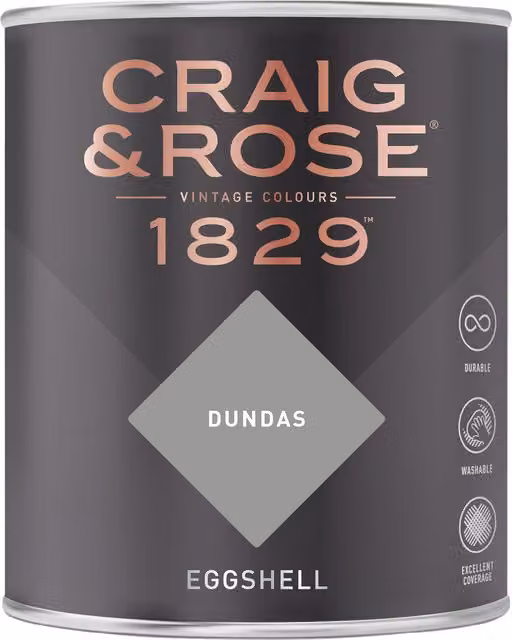 Craig and Rose Dundas Eggshell Paint in Grey