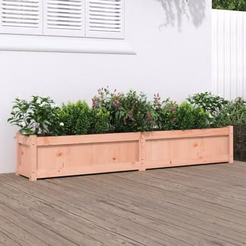 vidaXL Brown Douglas Fir Wood Garden Planter Tub for Herbs and Flowers – 2