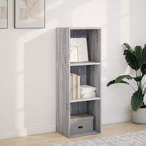 vidaXL Modern Grey Sonoma Bookcase in MDF, W/D/H: 40 x 30 x 114 cm – 2