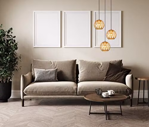 Netlighting Hilo Modern 3 Light Cluster Pendant Ceiling Light E27 in Gold/Brass – 2