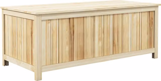 Outsunny 172 Litre Wooden Outdoor Storage Box in Natural Rustic Finish