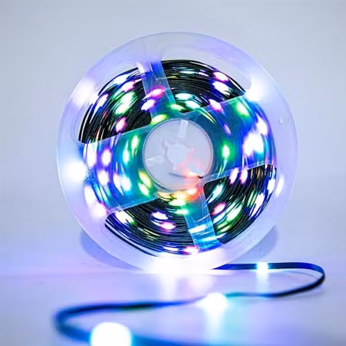 SHATCHI Smart RGBIC LED Fairy Lights, 10m Multicolour Copper String Lights with Bluetooth App, Remote Control and Music Sync, IP68 Waterproof USB or Battery Operated Outdoor Lights – 6