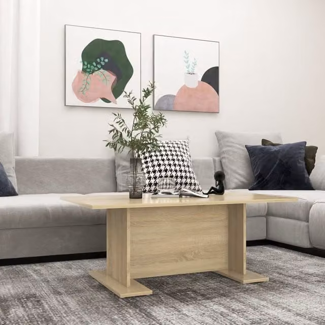 Berkfield Home Modern Rectangular Coffee Table in Sonoma Oak, Brown, W: 103.5 cm, D: 60 cm, H: 40 cm