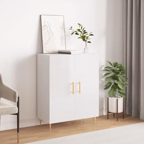 vidaXL High Gloss White Sideboard in Engineered Wood W/D/H: 69.5 x 34 x 90 cm – 2