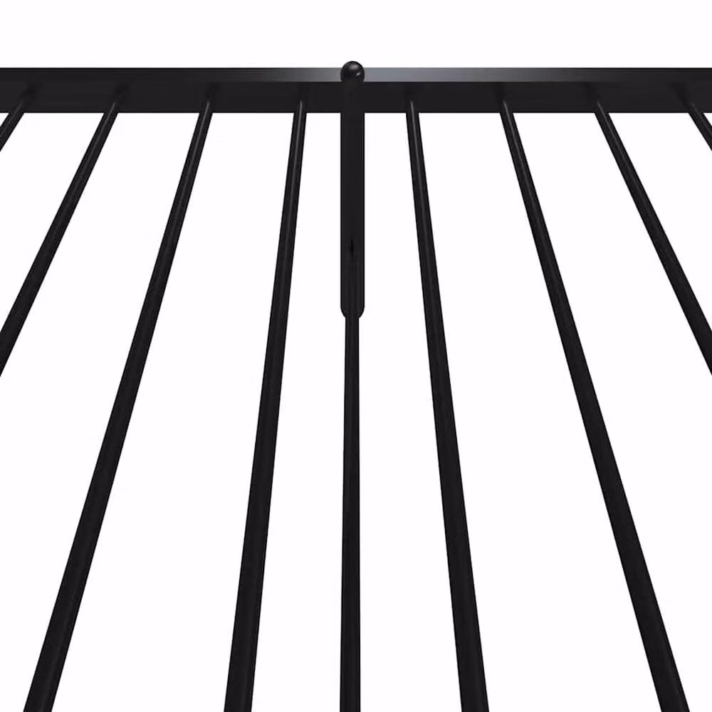 Berkfield Home Metal Bed Frame with Headboard and Footboard, Black, W/D/H: 90 x 190 x 95 cm – 4