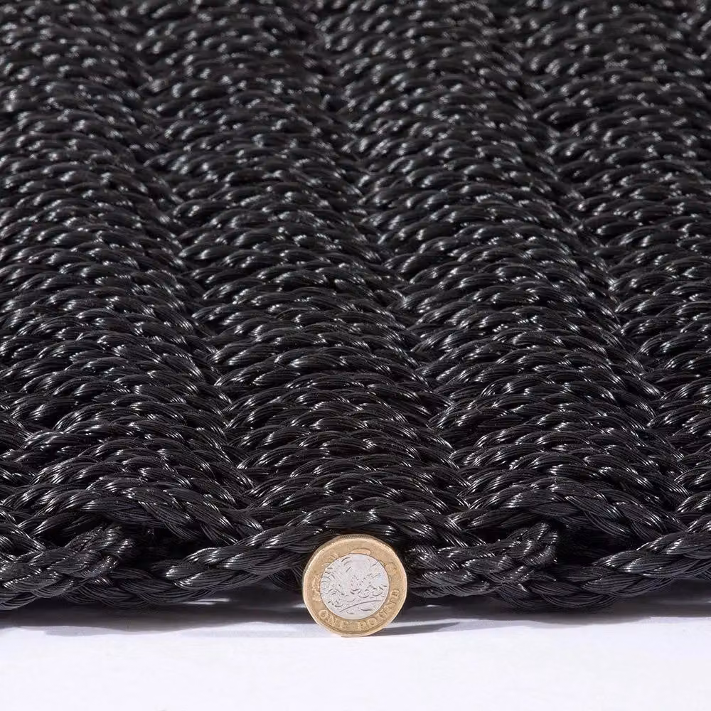 Esselle Didsbury Braided Polypropylene Small Rectangular Mat in Anthracite Grey, W: 45 cm, L: 75 cm – 2